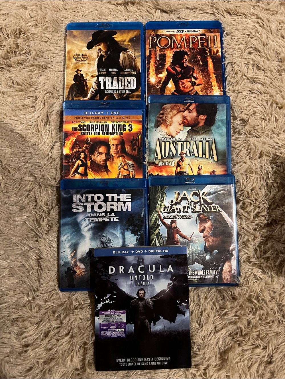 Blu-ray Movie Collection - x7 Various Action / Adventure Films